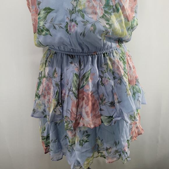 Yumi Kim Heart's Delight Blue Floral Print Kiss Me Dress Sleeveless Size Small - Picture 4 of 6